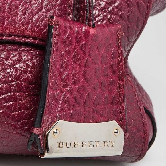Burberry Purple Heritage Grain Leather Small Gladstone Bag - Picture 5 of 12